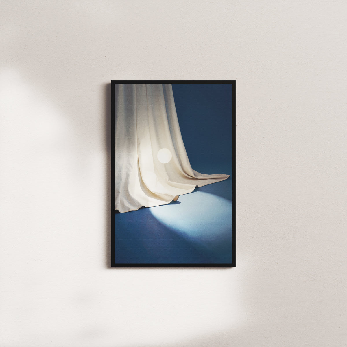 cerulean afterglow portrait — black frame