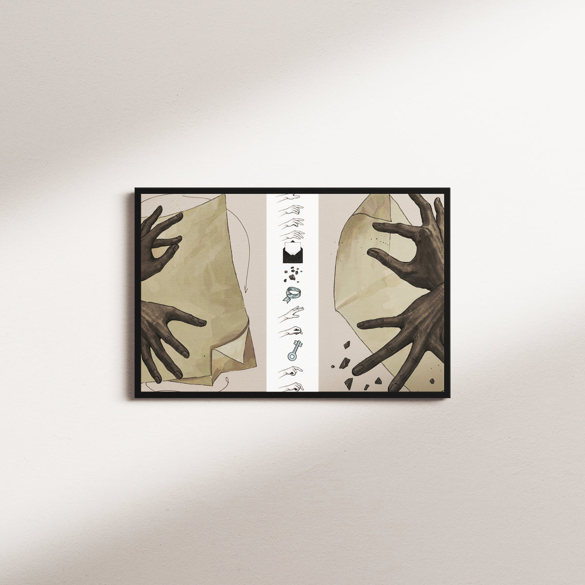 chestnut shift — black frame
