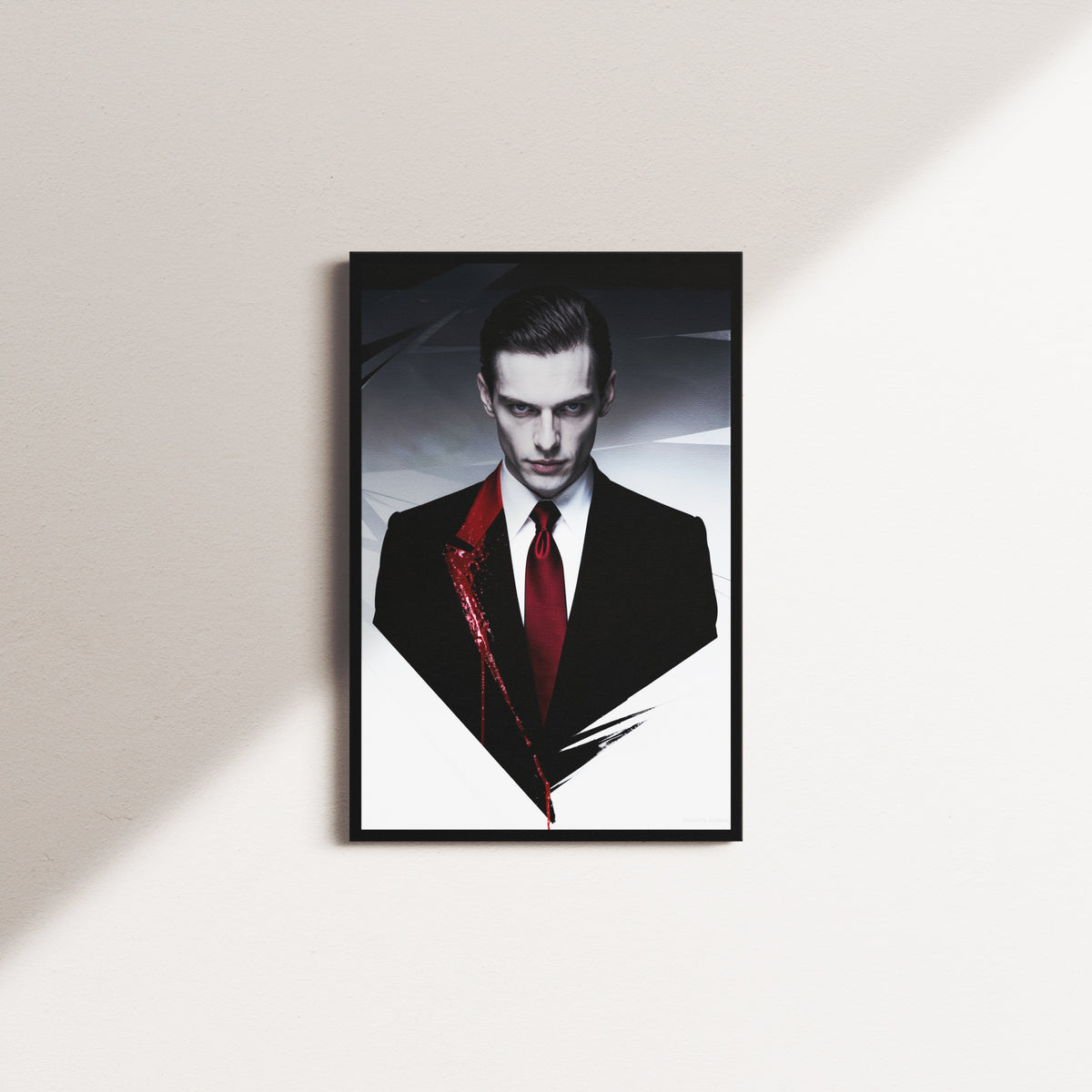 crimson emblem — black frame