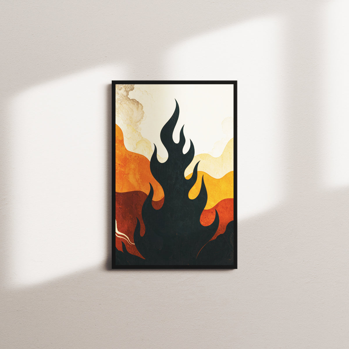 flame embrace — black frame