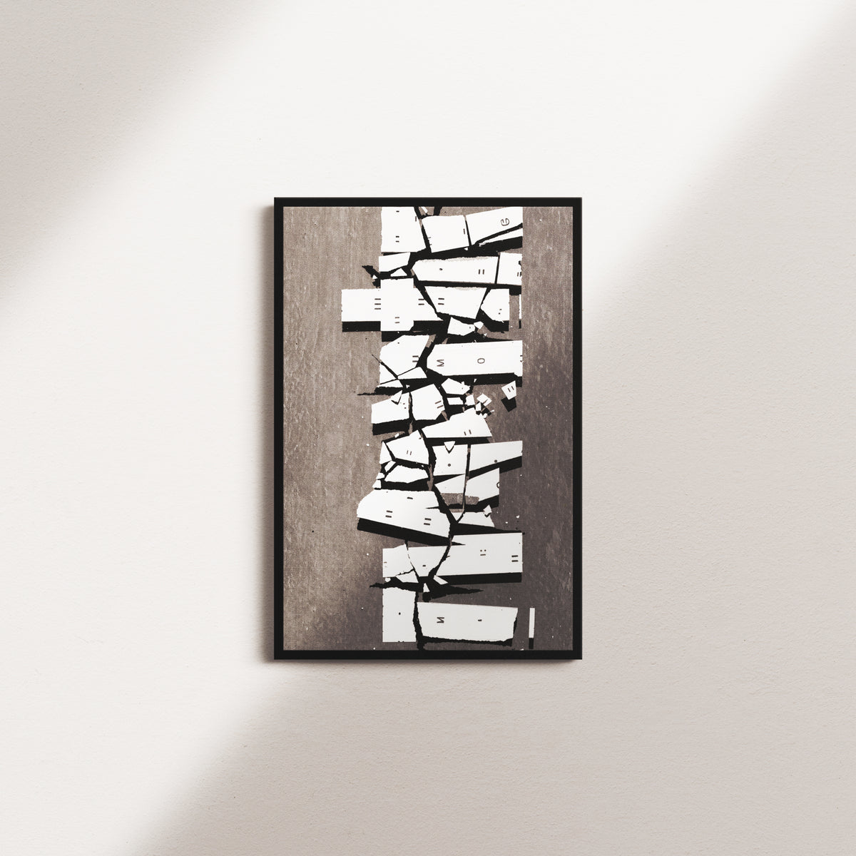 fractured edifice — black frame