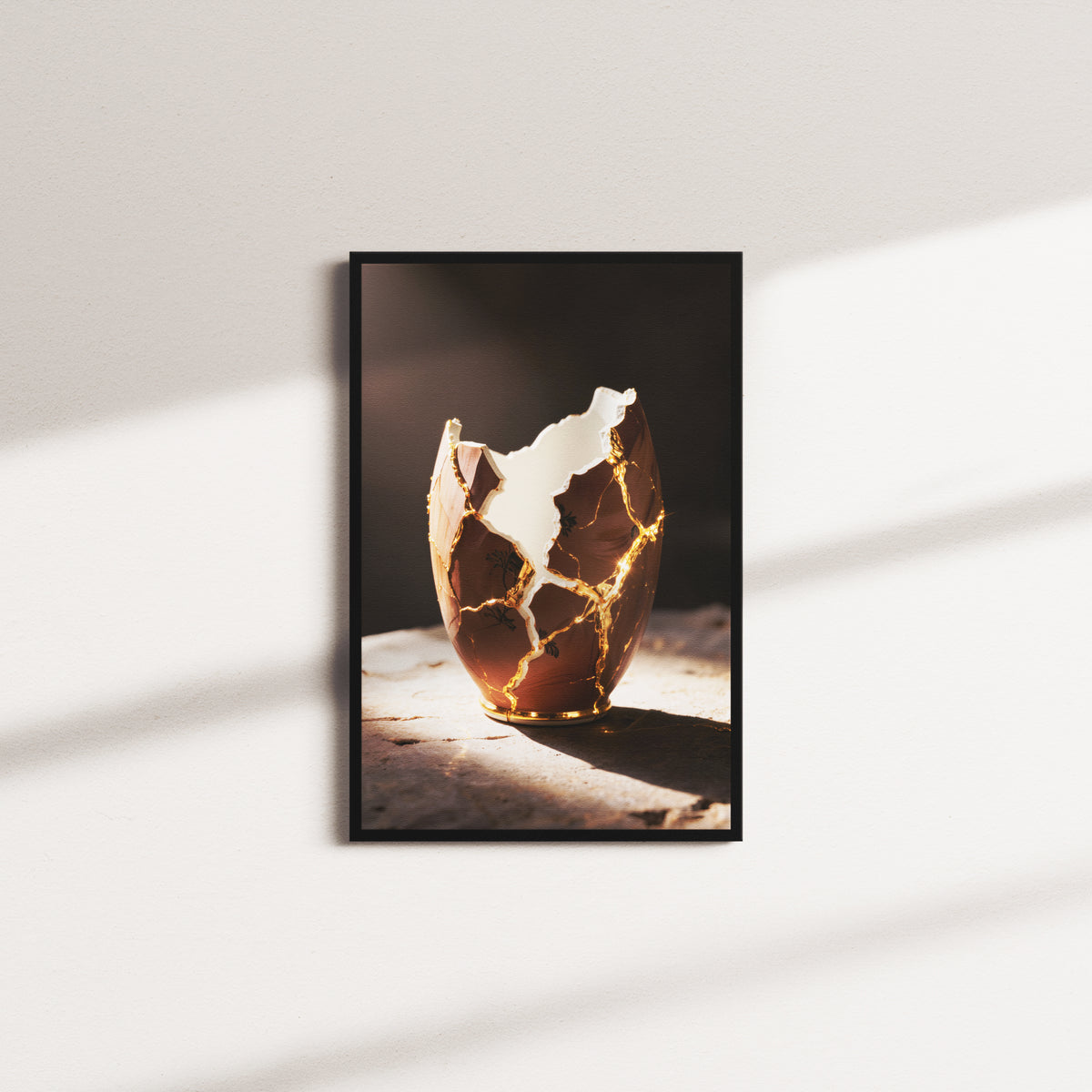 gilded shatter — black frame