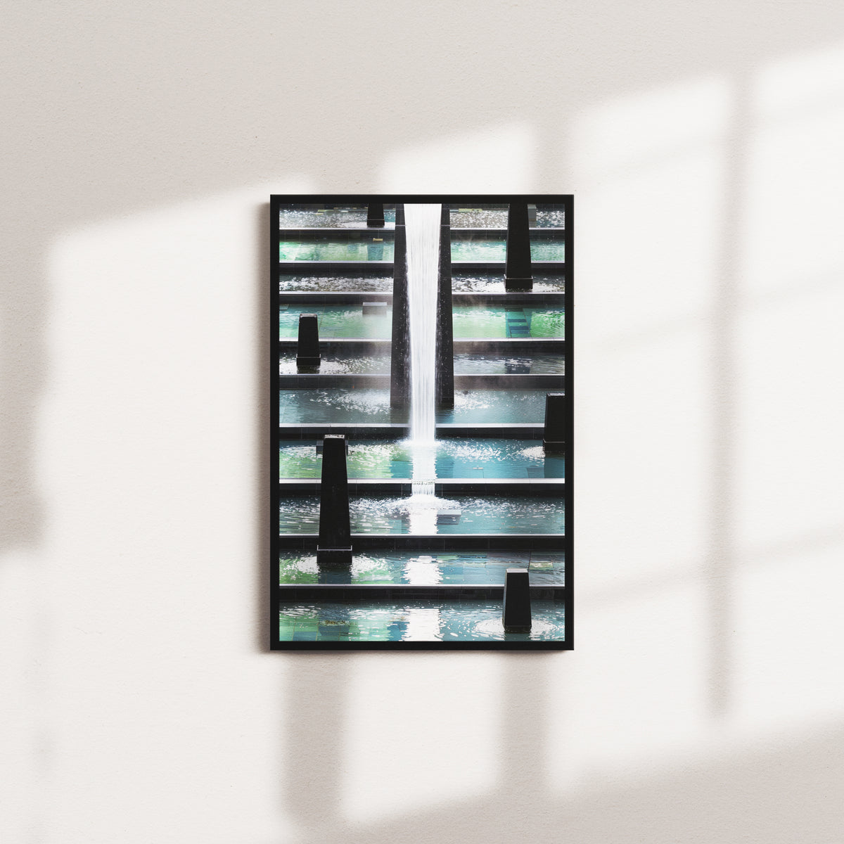 ivory mirror — black frame
