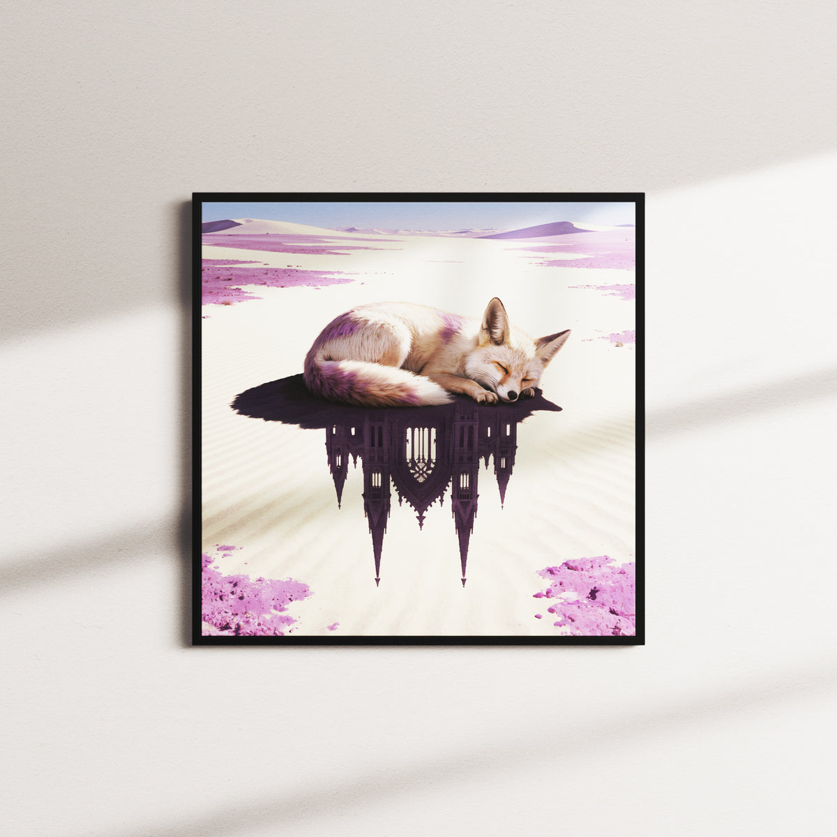 Cathedral Dreamer — AI art print, black frame