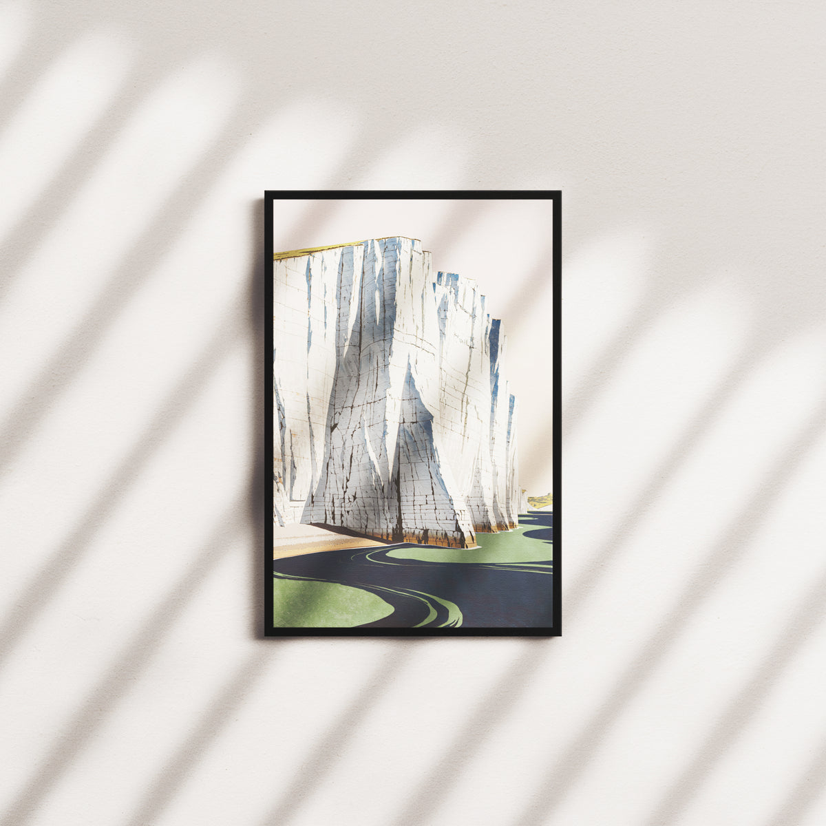 linen tone portrait — black frame