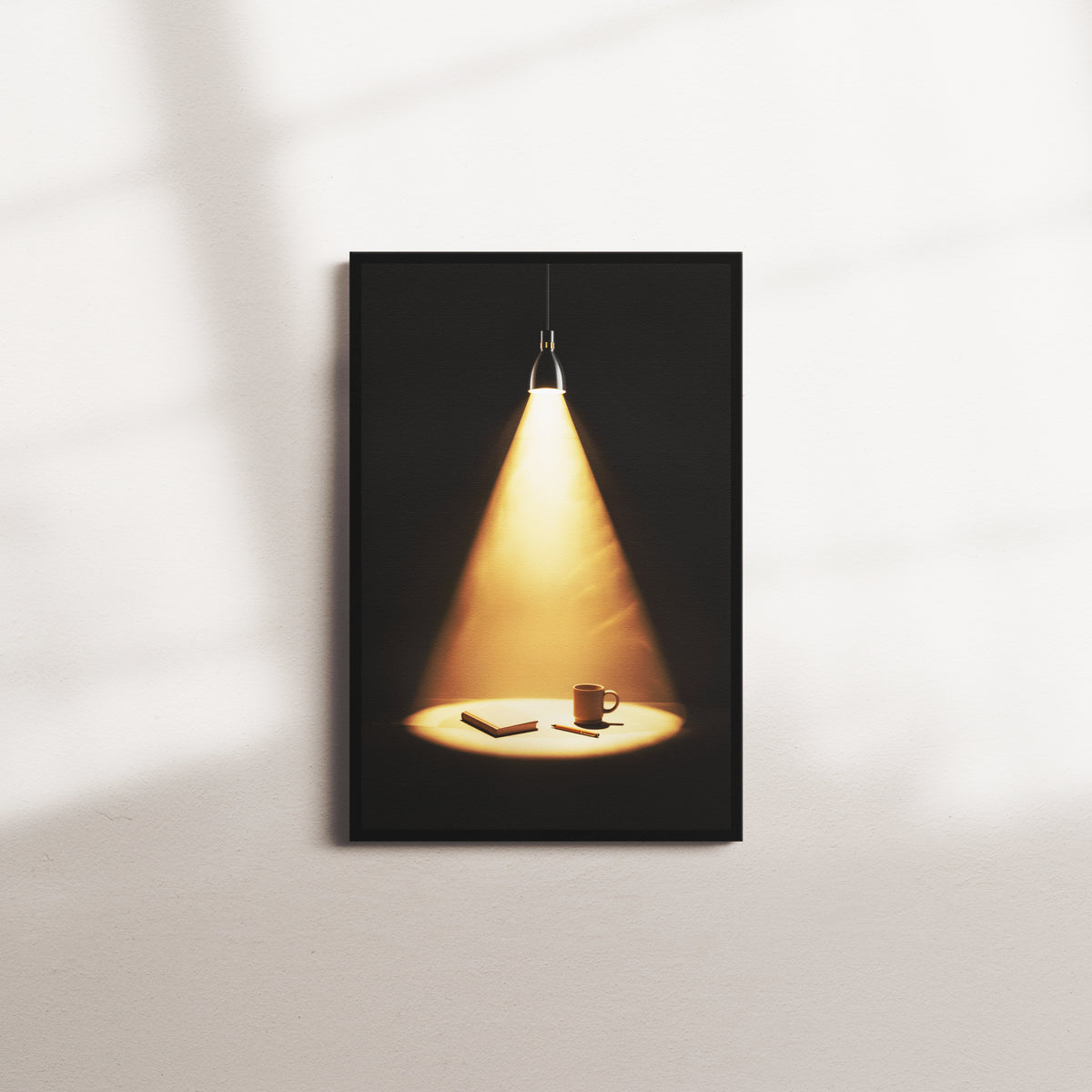 luminous reflection — black frame