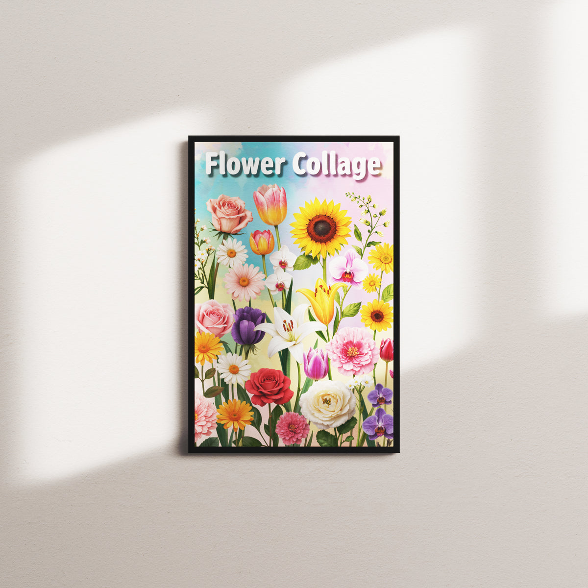 marigold petal variation — black frame