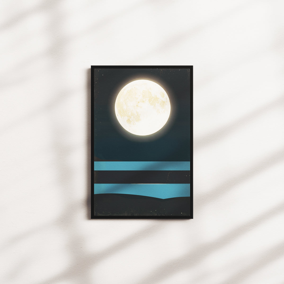 moonlit serenity — black frame
