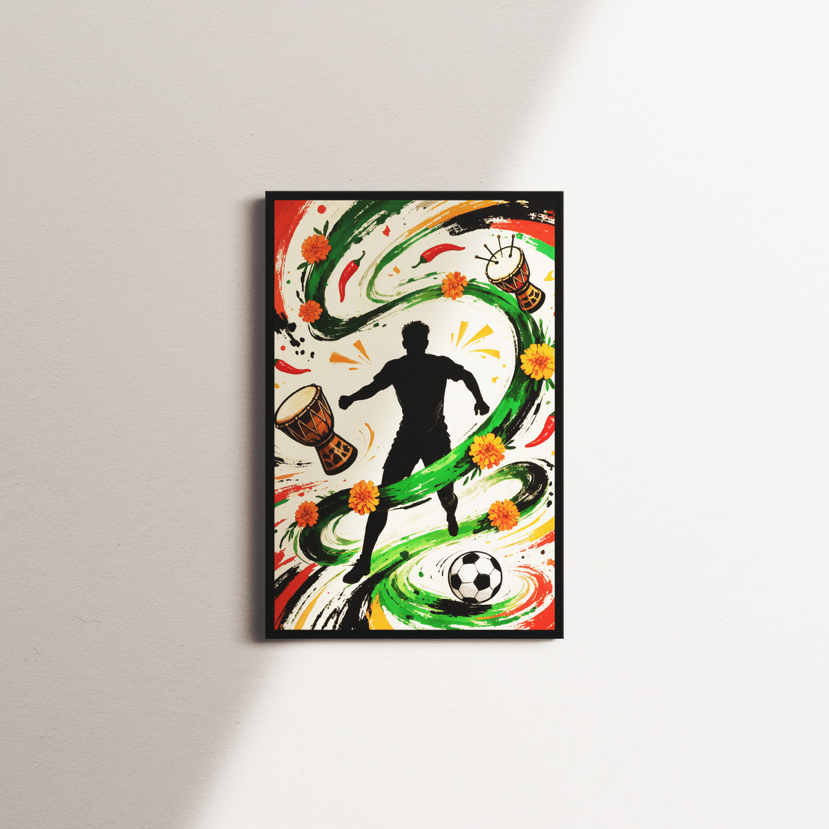 olive petal — black frame