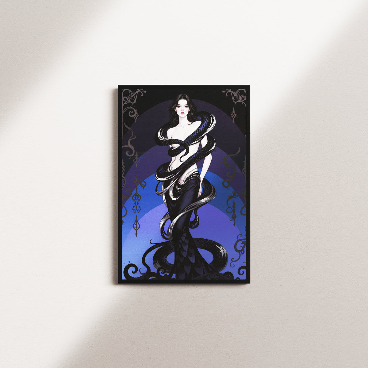 orchid emblem — black frame