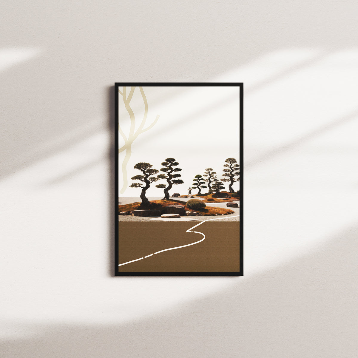 parchment stillness — black frame