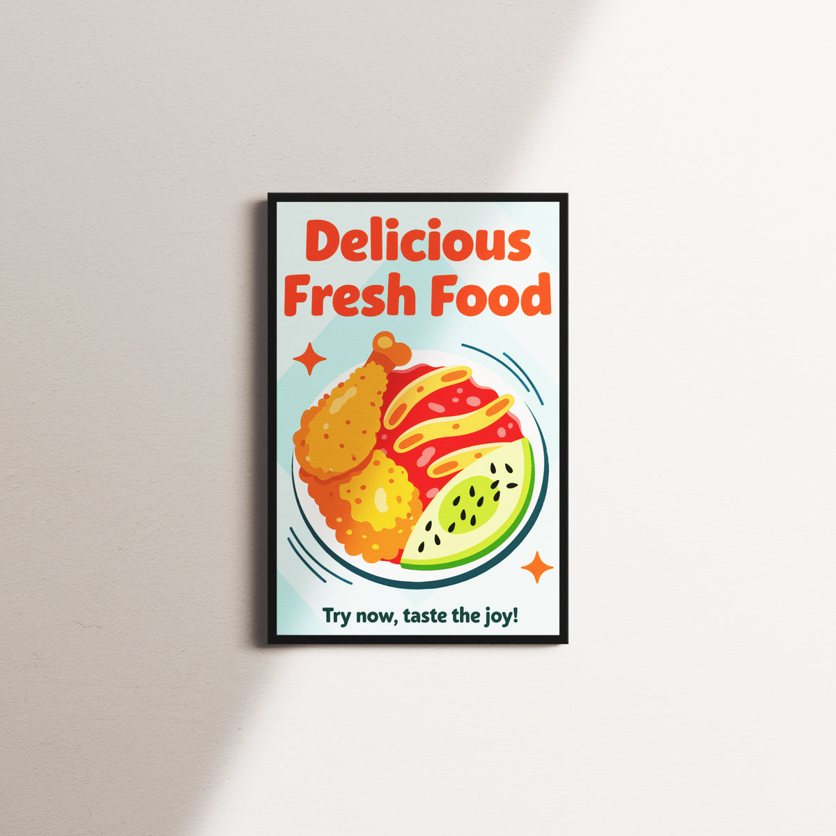 saffron harbor — black frame