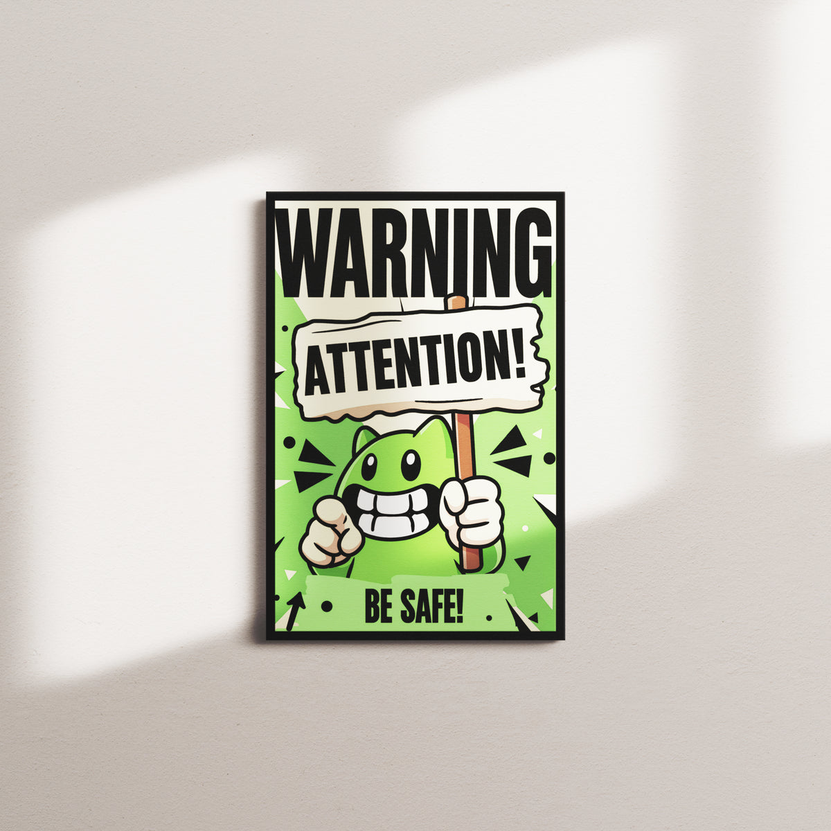 sage signal portrait — black frame