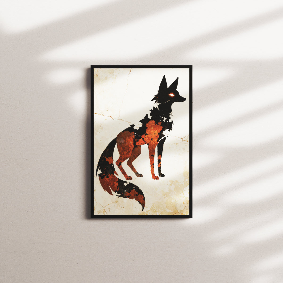 amber tone — black frame