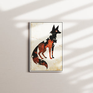 amber tone — white frame