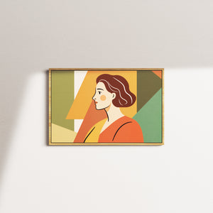 apricot stillness — oak frame