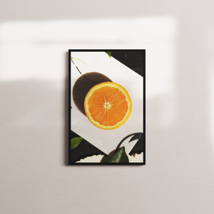 apricot table — black frame