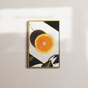 apricot table — oak frame