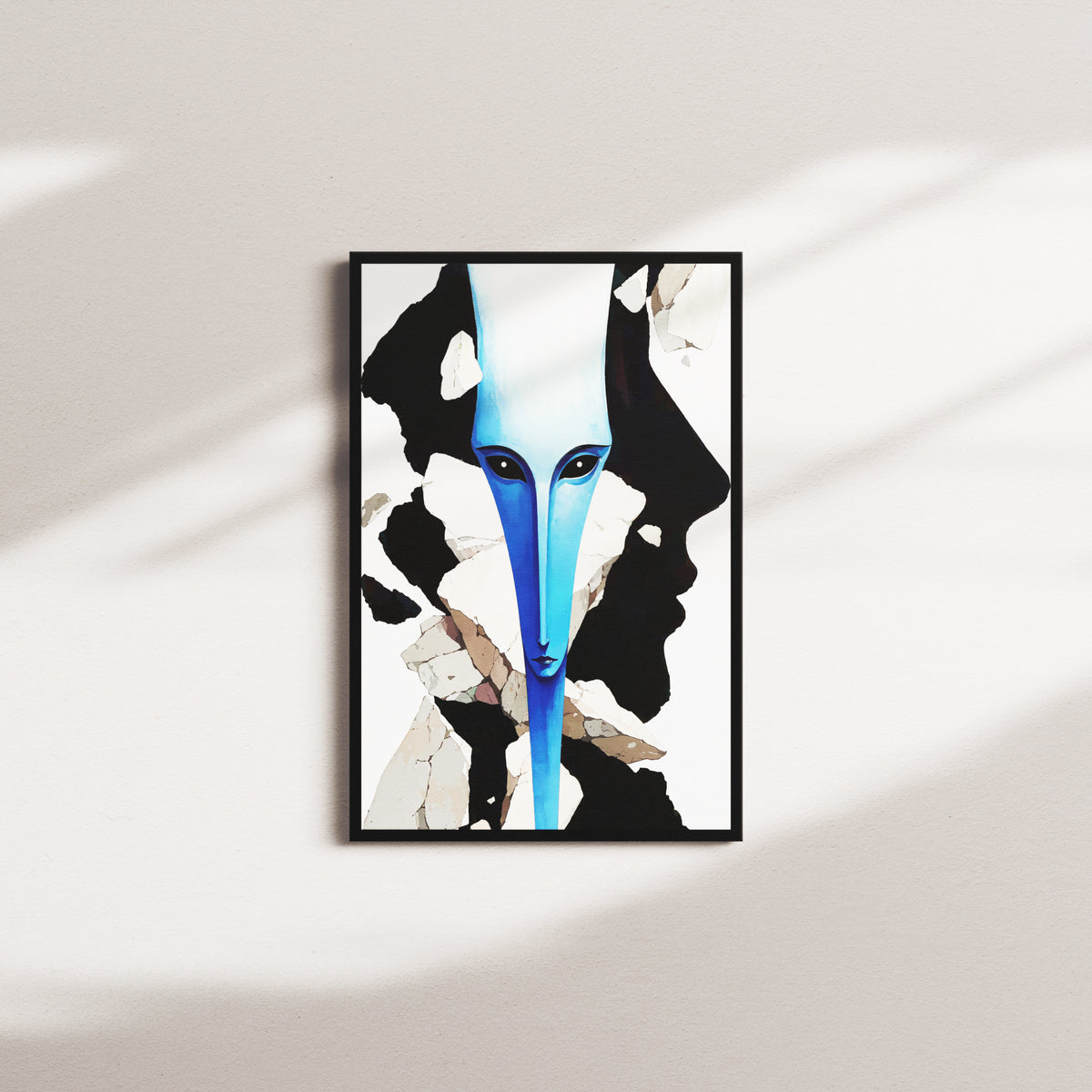 azure circle — black frame