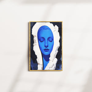 azure circle — oak frame