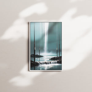 azure hour — white frame