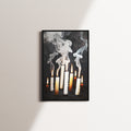 candle shadows — black frame