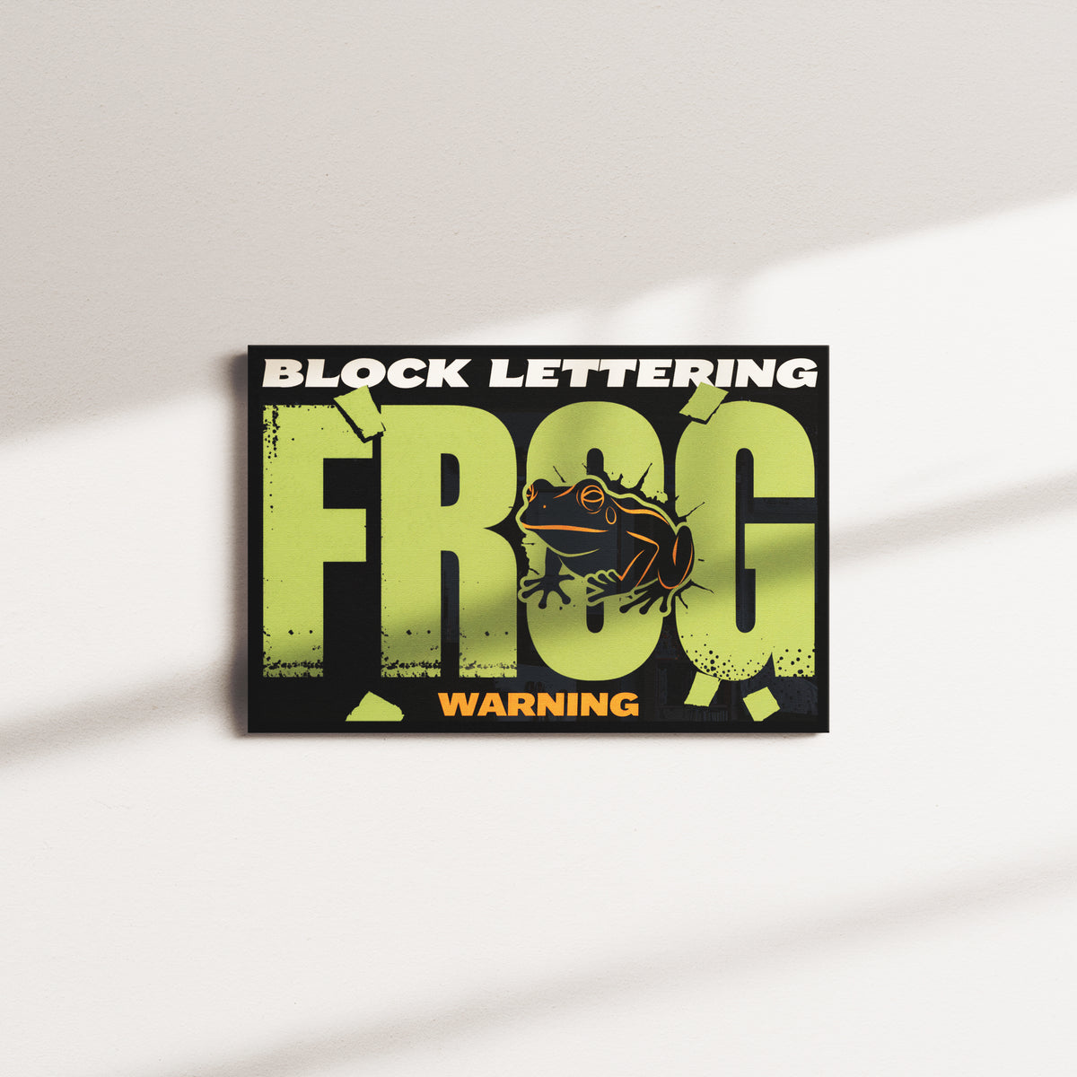 cautionary leap — black frame