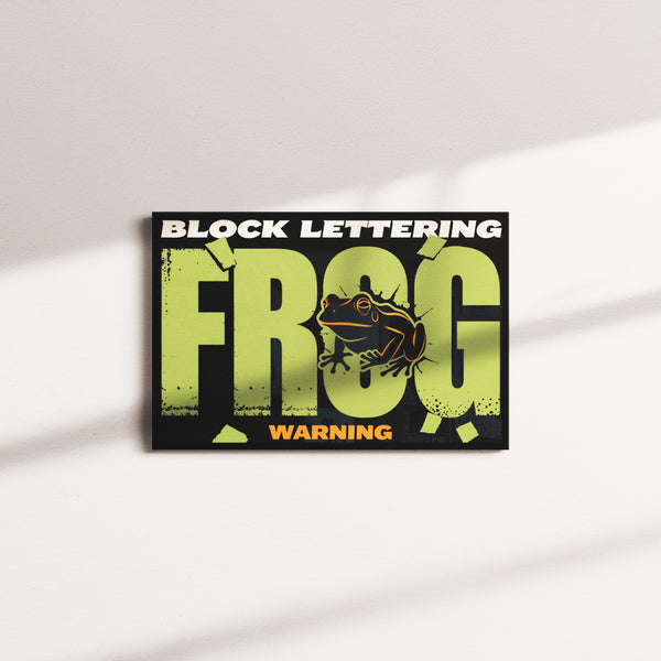 cautionary leap — black frame