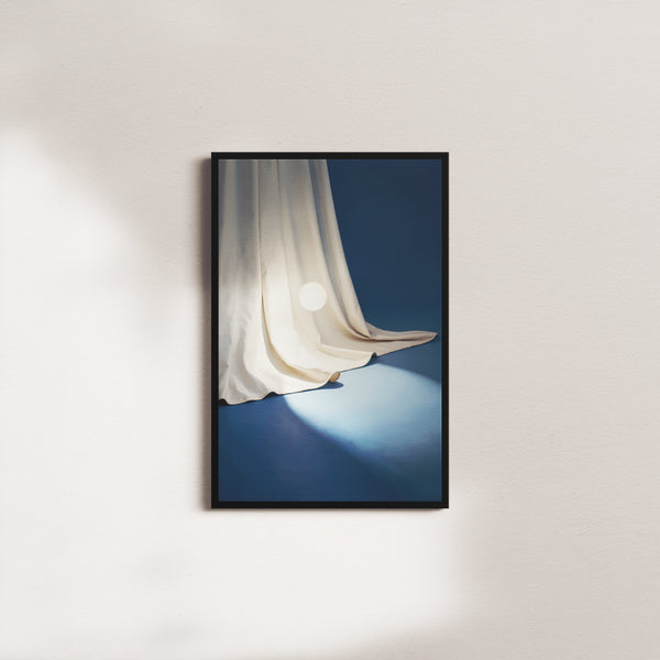 cerulean afterglow portrait — black frame