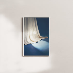 cerulean afterglow portrait — white frame