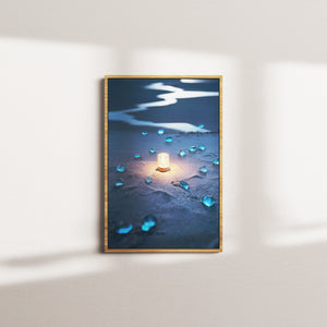cerulean emblem — oak frame