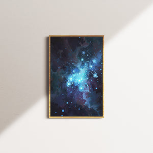 cerulean reverie — oak frame