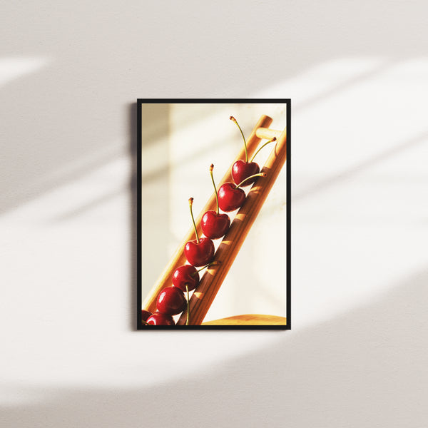 cherry display — black frame