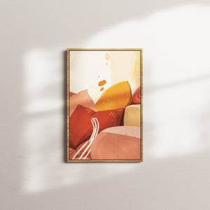 chestnut shift portrait — oak frame