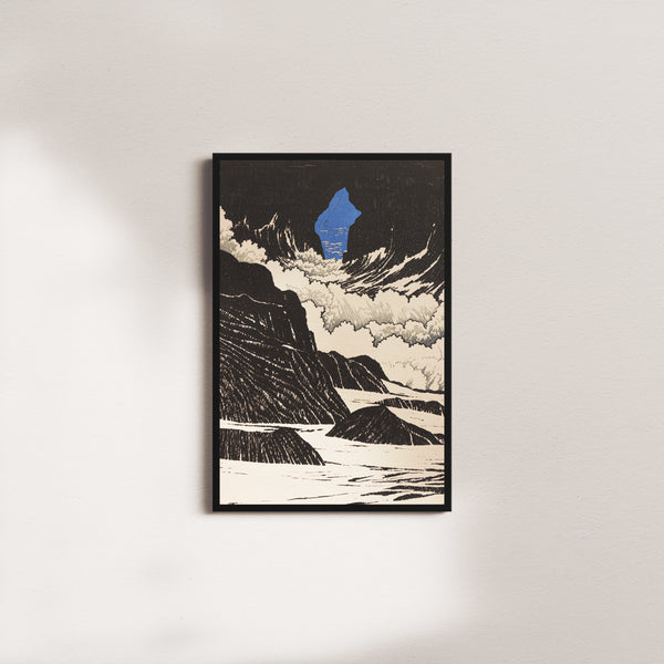 cliffside surge — black frame