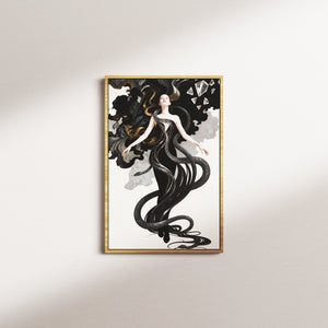 coal reverie — oak frame