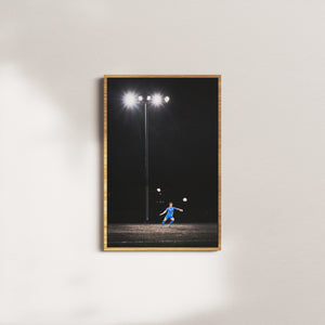 cobalt afterglow — oak frame