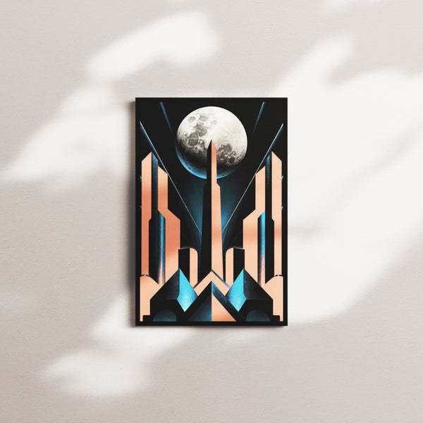 cobalt avenue nocturne — black frame