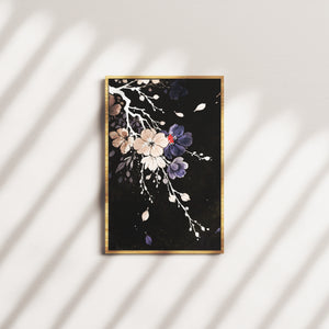 cobalt bloom — oak frame