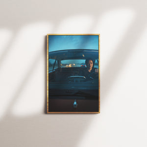 cobalt lumen — oak frame