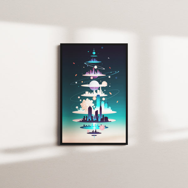 cobalt petal — black frame