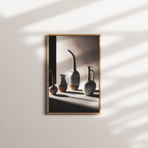 cobalt vessel — oak frame