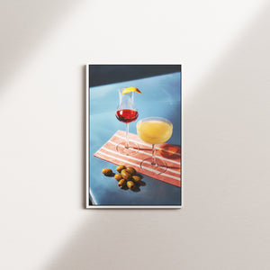 cocktail canvas — white frame