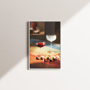 cocktail serenity — white frame