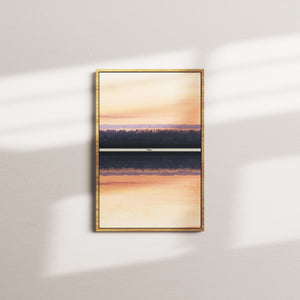 coral afterglow — oak frame