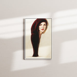 crimson afterglow — white frame