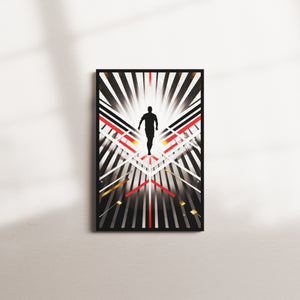 crimson beacon — black frame