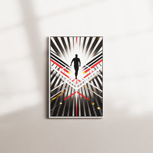 crimson beacon — white frame