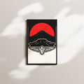 crimson crest — black frame