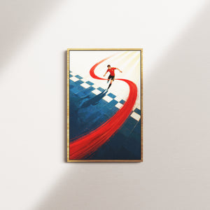 crimson current — oak frame